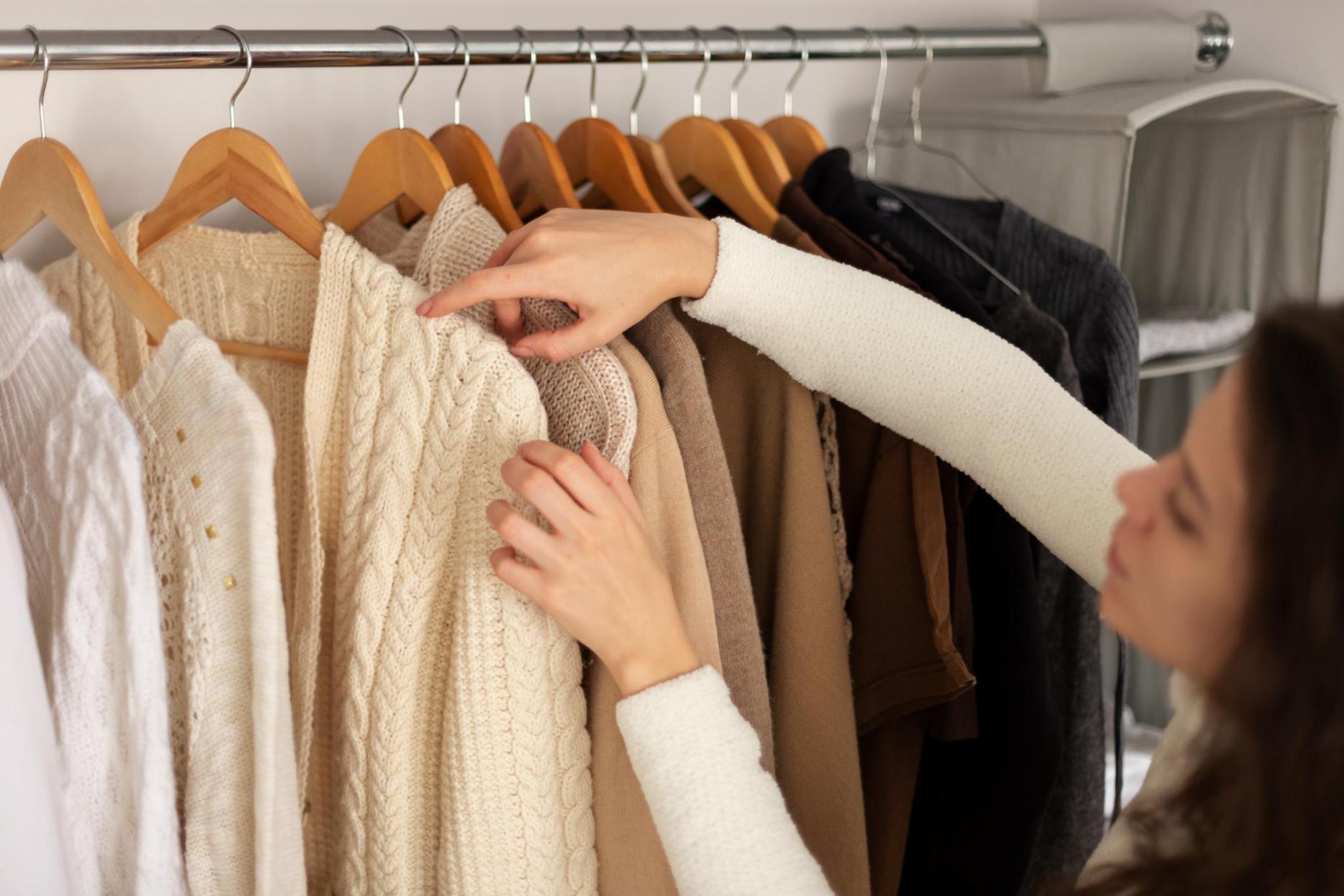 Organized clothing racks